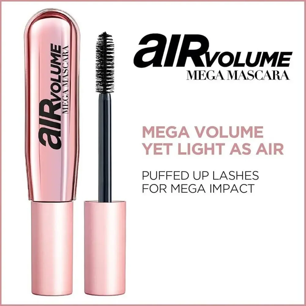 L'Oreal Paris Makeup Air Volume Mega Mascara 853 Blackest Black 0.3 fl oz